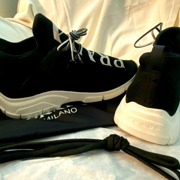 Prada Milano Two Tone Lace Up Sneakers, Men’s Size 9 - Picture 6 of 14